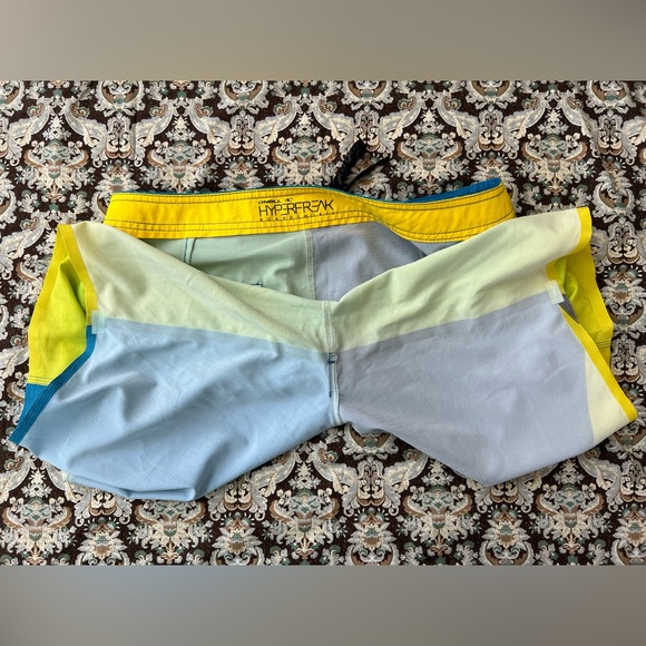 O'neill Hyperfreak Shorts Size 33 Lacefront Colorblock Printed Swimwear - Picture 8 of 10